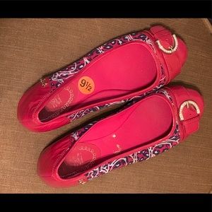 Pink Coach Flats - size 9.5